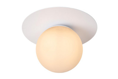 Lucide Unisex White 'Tricia' Dimmable Stylish Indoor Decor Flush Ceiling Light 1Xe27 In 25Cm - Image 5