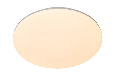 Lucide Olson Flush Ceiling Light Diameter 45Cm Led Dim. Cct 1X45W 3000K/6500KOpal from B&Q