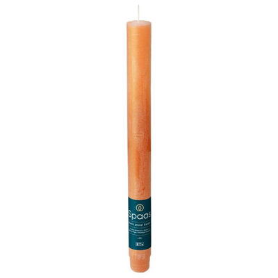 Spaas Rustic Unscented Dinner Candle 25CmOrange from B&Q