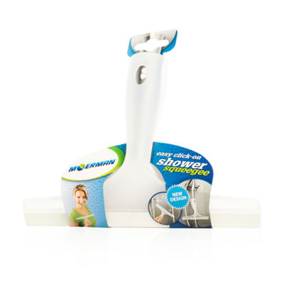 B&Q -  Click On Shower Squeegee With Suction Cup