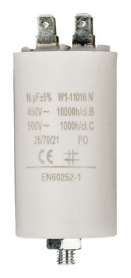 Nedis Fixapart Capacitor 450V + Earth 16.0Uf / 450 V + Aarde from B&Q