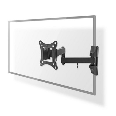 Nedis Full Motion Tv Wall Mount 13-27 Inch Swivel Tilt Bracket180 Degree RotationExtendable Arm 350mm from B&Q