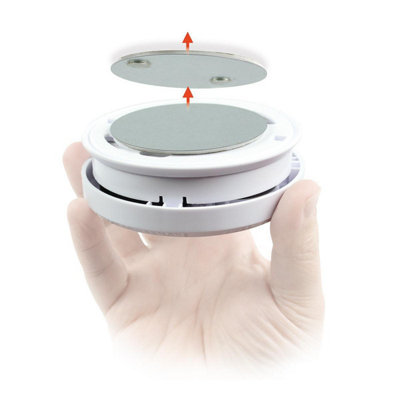 Nedis Magnetic Smoke Detector Mount PlateSelf Adhesive70mm from B&Q