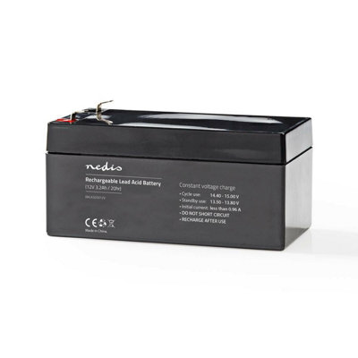 B&Q -  12V 12 Volt 3.2Ah 3200Mah Sealed Rechargeable Lead Acid Battery Burglar Alarm