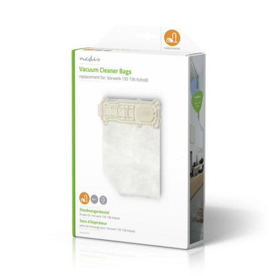 Nedis Vacuum Cleaner 4X Dust Bag For Vorwerk 135136 Koboldwith Micro Filter from B&Q