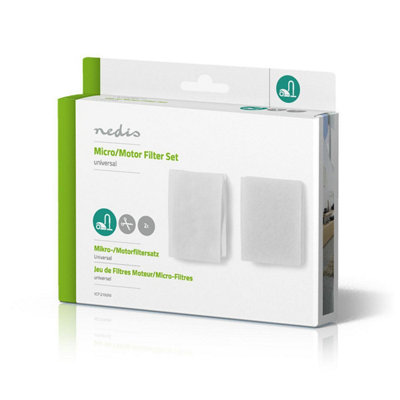 Nedis Universal Vacuum Cleaner Micro Filter & Motor Filter Kit Pack Cut To Size from B&Q