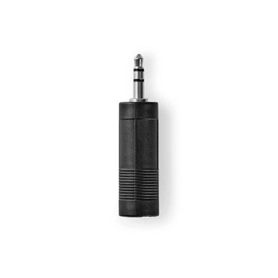 B&Q -  Stereo Jack Audio Adapter 3.5mm Male To 6.35mm FemaleBlack