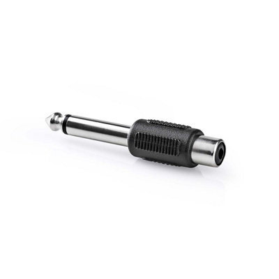 Nedis Mono Audio AdapterRca Female To 6.35mm Male ConverterNickel PlatedBlack from B&Q