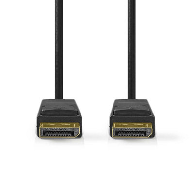 B&Q -  2M Displayport Cable Displayport Male To Displayport Male 4K 60HzBlack