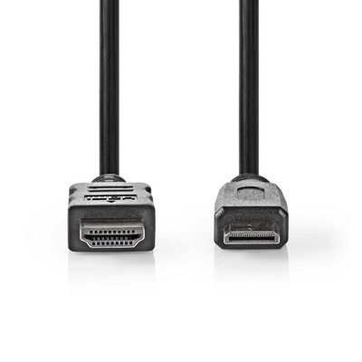 Nedis 2M High Speed Hdmi To Hdmi Mini Cable With Ethernet 4K For Camcorders EtcBlack from B&Q