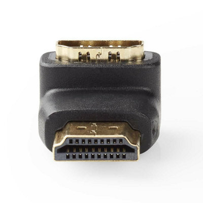 Nedis Hdmi Angled AdapterHdmi Male To Hdmi Output Angled 90 Degrees From PortBlack