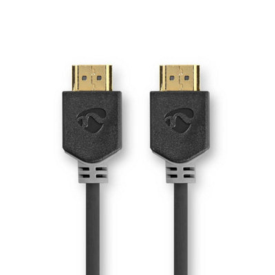 B&Q -  2M Ultra High Speed Uhd Hdm Cable Lead 8K 60Hz Arc 48Gbps Anthracite