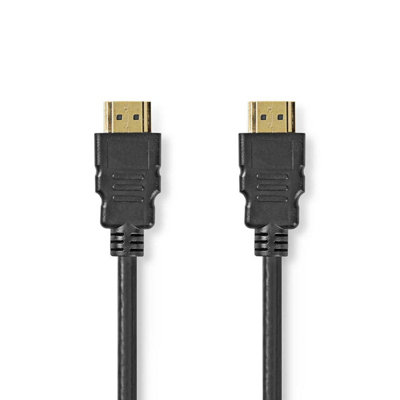 Nedis Hdmi Cable 1M High Speed Ultra Hd 10K 8K Hdmi 2.1 Certified 4K 120Hz 8K 60Hz Earc 48Gbps Hdcp2.3 Hdr10+ Black