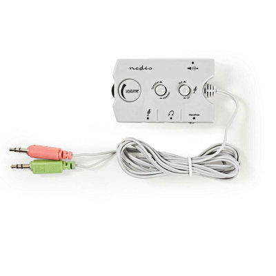 Nedis Pc Computer Speakers Headphones Audio Switch Converter Volume Control Switching