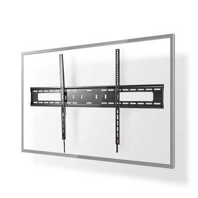 Nedis Fixed Tv Lcd Wall Mount Bracket 60100"Maximum Weight 75KgSlim ProfileBlack from B&Q