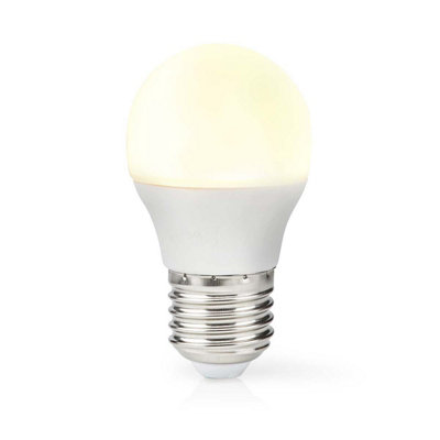 Nedis Led Bulb E27 G45 4.9W 470 Lumem 2700K Warm WhiteRetro StyleFrosted from B&Q