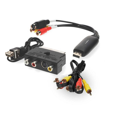 Nedis Video Grabber Capture Usb 2.0 Digitising Analog Video Recordings Vcrs Camcorders Consoles To UsbBlack from B&Q
