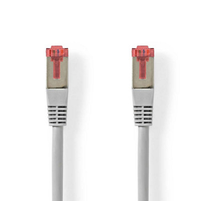 B&Q -  2M Network Cat6 Copper Sf/utp Cable Gigabit Ethernet Patch Rj45 Lead Cable Grey