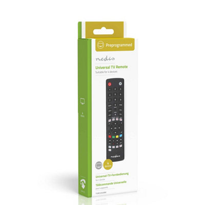 Nedis 4 Device Universal Remote Tv Control One For All Devices Replacement from B&Q