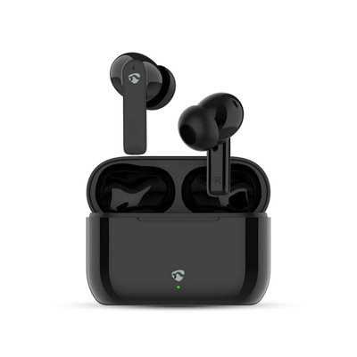 Nedis Fully Wireless Earphones Bluetooth5.2 Enc Noise CancellingIn-Ear Headphones24H PlaytimeCharging CaseBlack from B&Q