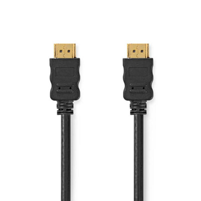 B&Q -  Black 1M Meter Hdmi High Speed With Ethernet Hd Cable 3D 4K 1080P Lead