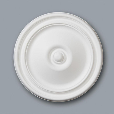 Yes-Online M71 Ceiling RoseMedallion Lightweight Resin Contemporary Modern Light Chandelier Feature Paintable Ceiling Centre 30Cm from B&Q