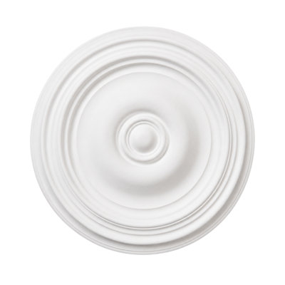 Yes-Online Light M75 Ceiling Rose - Medallion Weight Resin Contemporary Modern Chandelier Feature Paintable Ceiling Centre 40Cm
