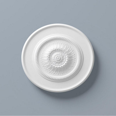 Yes-Online Ceiling Rose R10 Resin Strong Lightweight Easy Fix 60Cm Diameter Paintable from B&Q