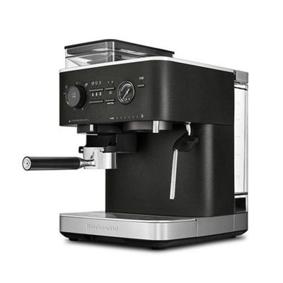 Kitchenaid Semi Automatic Espresso Machine With Burr Grinder Cast Iron Black from B&Q
