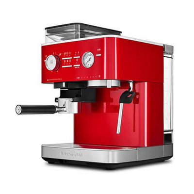B&Q -  Semi Automatic Espresso Machine With Burr Grinder Candy Apple