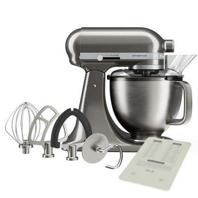 Kitchenaid Artisan Plus Medallion Silver 4.7L Tilt Head Stand Mixer from B&Q