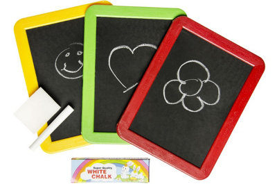 Single Blackboard With Chalk & Sponge - Writing Colour Activity Party Bag Filler - Image 3