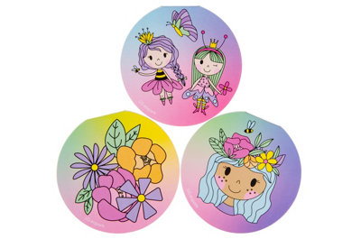 Lg-Imports Pack Of 12 Round Princess Design Notebook 8Cm - White - Image 3