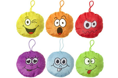 Lg-Imports Single Solid Colour Emotion Faces Plushie Cushion - White - Image 3