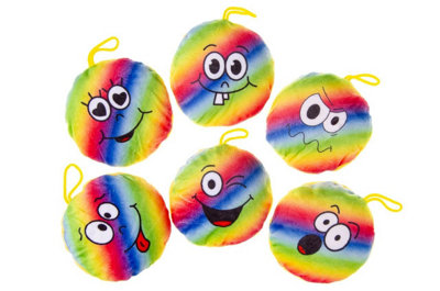 Single Plush Rainbow Emotion Face 10cm - Plush Gift Bag Filler Backpack Keychain - Image 3