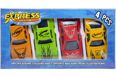 Pack of 4 Express Super Power Sports Car Toys - Image 3