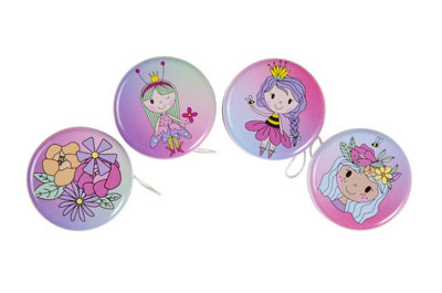 Lg-Imports Pack Of 12 Metal Yo-Yo Princess Theme Return Tops - White - Image 3