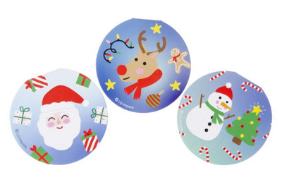 Pack Of 12 Round Christmas Notebook 8Cm from B&Q