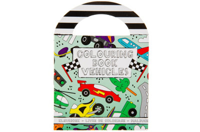 Lg-Imports Pack Of 12 Vehicles Coloring Mini Book With Stickers - White - Image 3