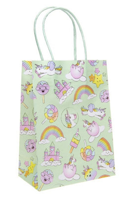 Lg-Imports Pack Of 12 Unicorn Paper Gift Bags - White - Image 3
