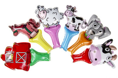 Lg-Imports Single Farm Animal Self-Inflating Handheld Balloon - White - Image 3