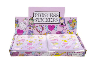B&Q Pack Of 144 Pieces Princess Stickers- Theme Party Bag Filller Gifts