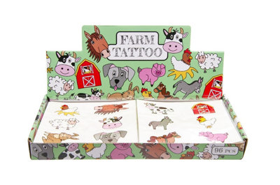6 Pieces Farm Animals Tattoos - Sticker Kids Party Loot Bag Fillers - Image 3
