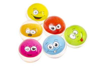 Pack of 50 Emotion Faces Bouncy Ball 32mm - Image 3