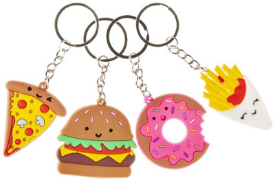 Lg-Imports Pack Of 12 Fast Food Design Keychains - White - Image 3