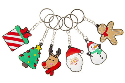 Lg-Imports Pack Of 12 Christmas Keychain - White - Image 3