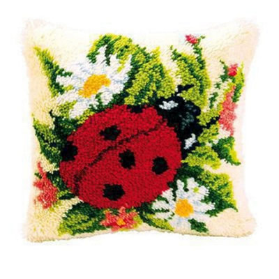 Groves Of Thames L/Hk Cush Ladybird - Latch Hook Kit: Cushion: Ladybird - Vervaco Extra Large