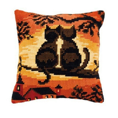 Vervaco Cross Stitch Kit: Cushion: Sunset Cats - Image 3