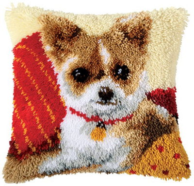 B&Q -  L/hk Cush ChiwawaLatch Hook Kit: Cushion: ChiwawaVervaco