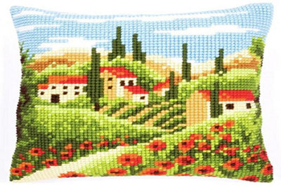 Groves Of Thames Cushion Village - Cross Stitch Kit: Cushion: Village - Vervaco